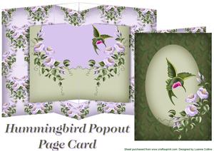 Hummingbird Popout Page Card