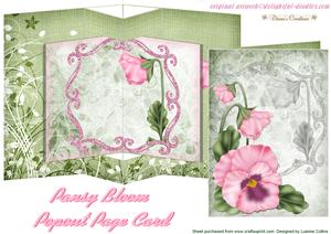 Pansy Bloom Popout Page Card