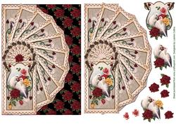Lovebirds Fan Card Topper