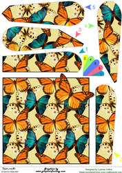 Butterflies Fan Pyramage Topper