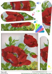 Oriental Poppy Fan Pyramage Topper