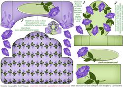 Purple Bows Push Pull Card