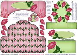 Pink Bows Push Pull Card