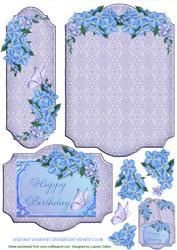 Floral Fancy Lavender Bookmark Pocket Card Topper