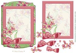 Pretty Peachy Floral Frame Card