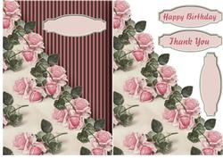 Roses and Stripes Card Topper