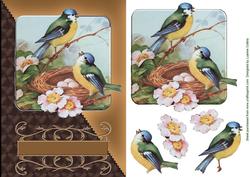 Birdsong Brown Diagonal Card Topper