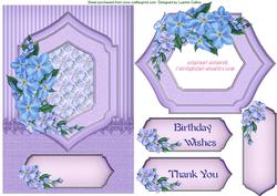 Forget Me Not Lavender Card Topper