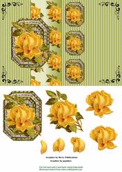 Yellow Rose Fold Back Card