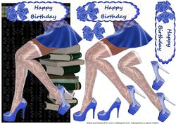 All About the Shoes Blue Card Topper