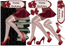 All About the Shoes Red Card Topper
