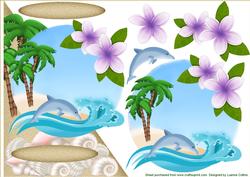 Surfin Over the Edge Card Topper