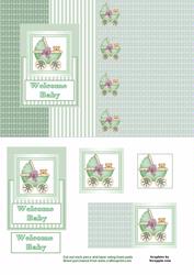 Welcome Baby Fold Back Card