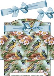 Birdsong Money Gift Envy Blue Bow