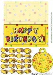 Birthday Card and Tag Set
