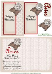 Aries Zodiac Card and Insert