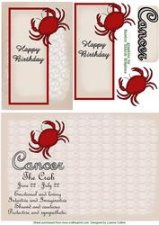 Cancer Zodiac Card and Insert