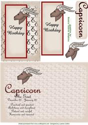 Capricorn Zodiac Card and Insert