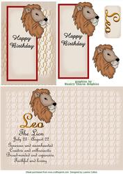 Leo Zodiac Card and Insert