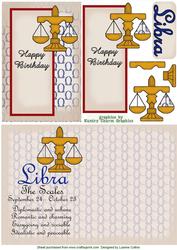 Libra Zodiac Card and Insert