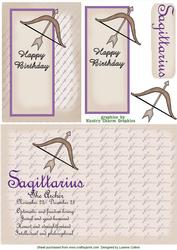 Sagittarius Zodiac Card and Insert