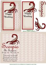 Scorpio Zodiac Card and Insert