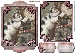 Kitten Time Frame Card Topper