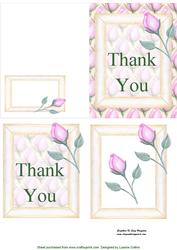 Rosebud Thank You Card