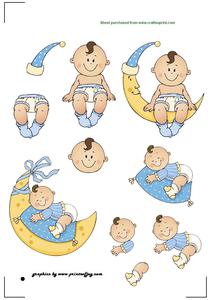 Moon Baby Boy Print And Cut