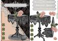 Vintage Table Peach Rose Card Topper