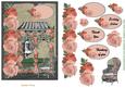 Peach Rose Trellis Card Topper