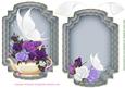 White Butterfly Gray Card Topper and Insert