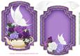 White Butterfly Card Purpletopper and Insert