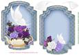 White Butterfly Blue Card Topper and Insert