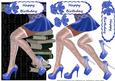 All About the Shoes Blue Card Topper
