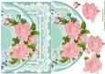 Pink Roses and Lace Card Topper