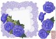 Lavender Battenburg Roses Card Front