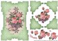 Rose and Violet Embossed Sage Corners Card Topper