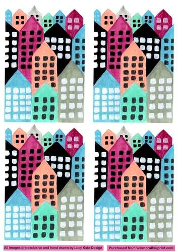 Town Houses card toppers