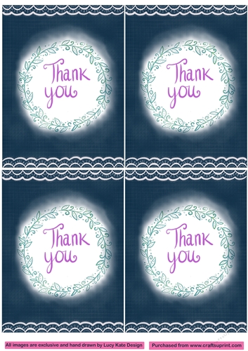 Thank you card toppers