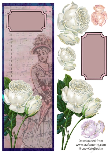 Vintage Rose themed Large DL 