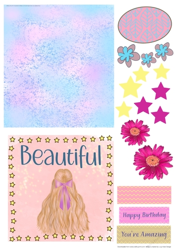 Beautiful girl birthday sheet