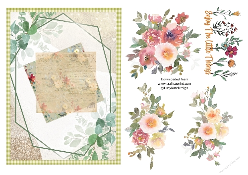 Spring floral watercolour card kit