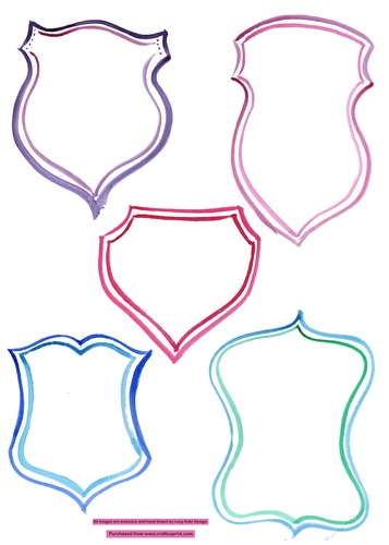 Watercolour Shapes/Tags Set 3