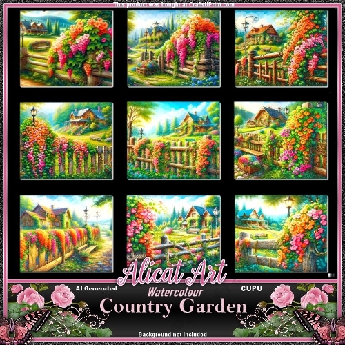 Watercolour Country Garden Papers