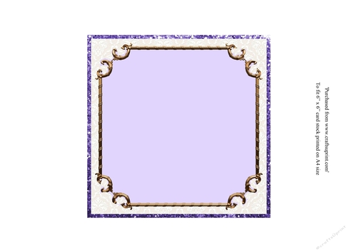 Insert for Beautiful Purple roses friendship card topper for 6x6 card