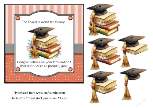 #2 Graduation celebration topper for 6x6 card 