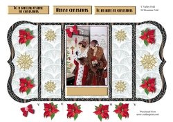 Art deco female pop out Christmas card