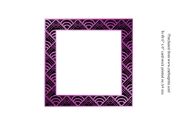 Insert for Art Deco couple Christmas card topper for 6x6 card in purple