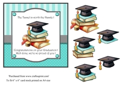 #1 Graduation celebration topper for 6x6 card 